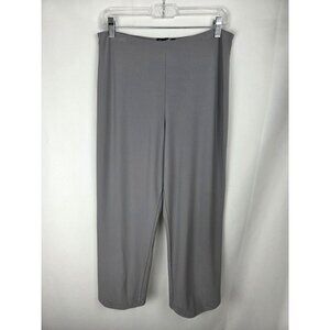 Sympli Canada Cropped Pants Size 10 Curved Slit Hem Syretch Knit Pullon Comfy